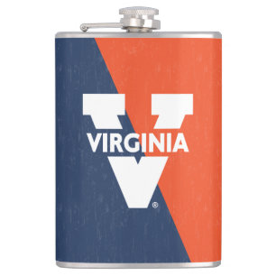 Virginia Cavaliers Color Block Distressed Hip Flask