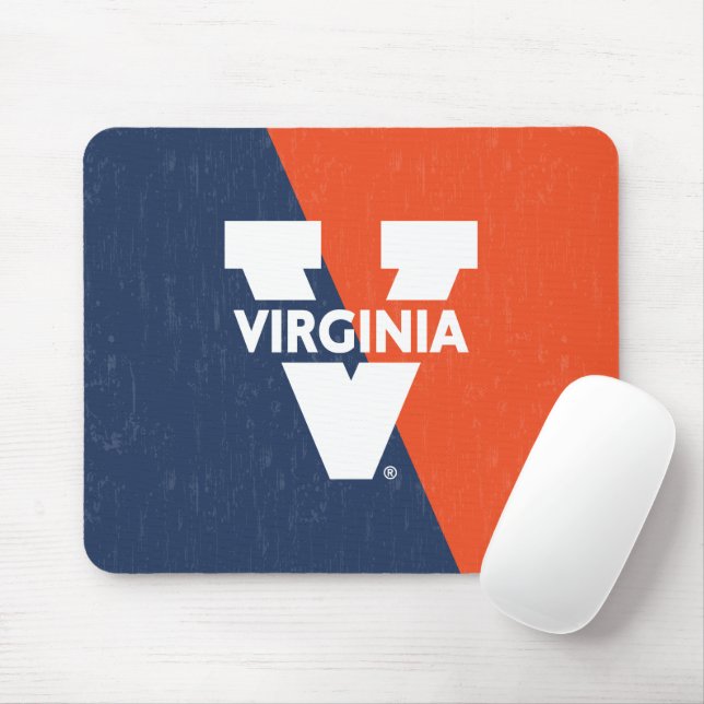 Virginia Cavaliers Color Block Distressed Mouse Pad (With Mouse)