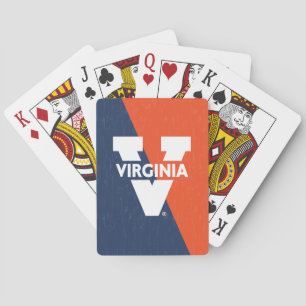 Virginia Cavaliers Color Block Distressed Playing Cards