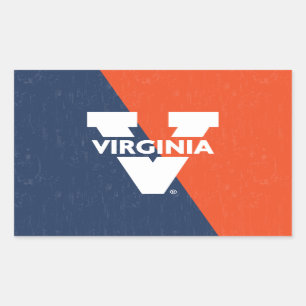 Virginia Cavaliers Colour Block Distressed Sticker