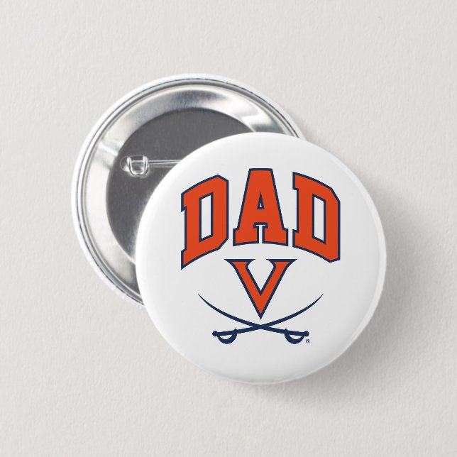 Virginia Cavaliers Dad 2 Inch Round Button (Front & Back)