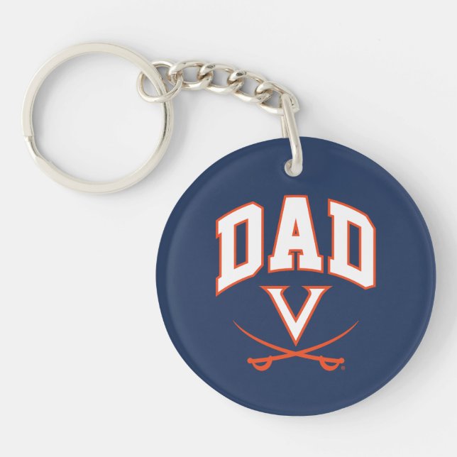 Virginia Cavaliers Dad Keychain (Front)