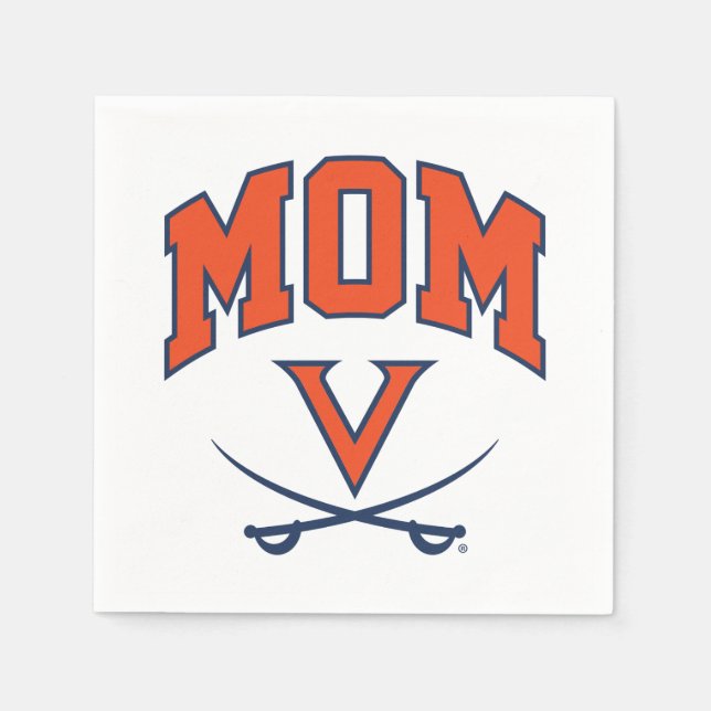 Virginia Cavaliers Mom Napkin (Front)
