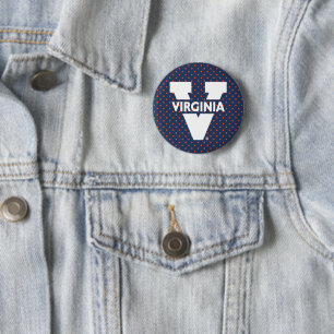 Virginia Cavaliers Polka Dots 2 Inch Round Button