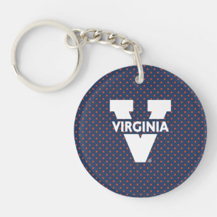 Virginia Cavaliers Polka Dots Keychain