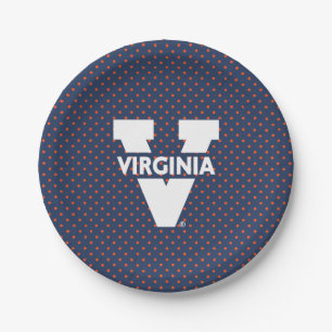 Virginia Cavaliers Polka Dots Paper Plate