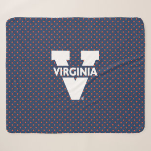 Virginia Cavaliers Polka Dots Sherpa Blanket