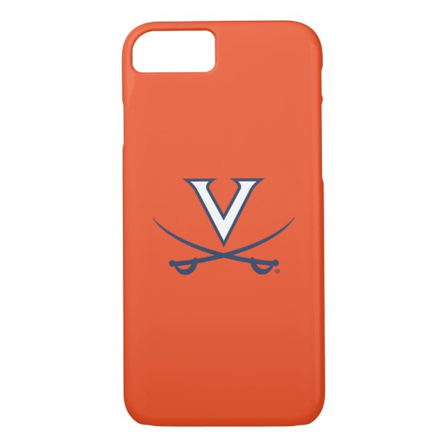 Virginia Cavaliers V Swords | Blue Case-Mate iPhone Case (Back)