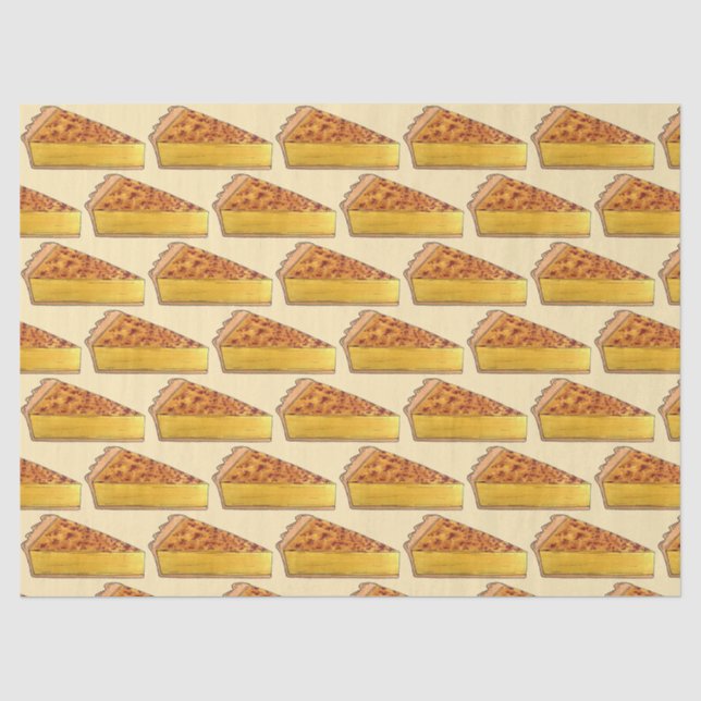 Virginia Chess Pie Southern US Cuisine Dessert Tissue Paper (Front)