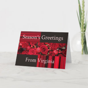 Virginia Christmas Card, state specific Holiday Card