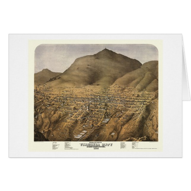 Virginia City, carte panoramique de nanovolt - (Devant horizontal)