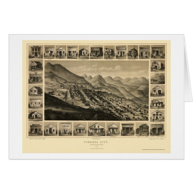 Virginia City, carte panoramique de nanovolt - (Devant horizontal)