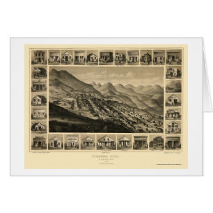 Virginia City, NV Panoramic Map - 1861