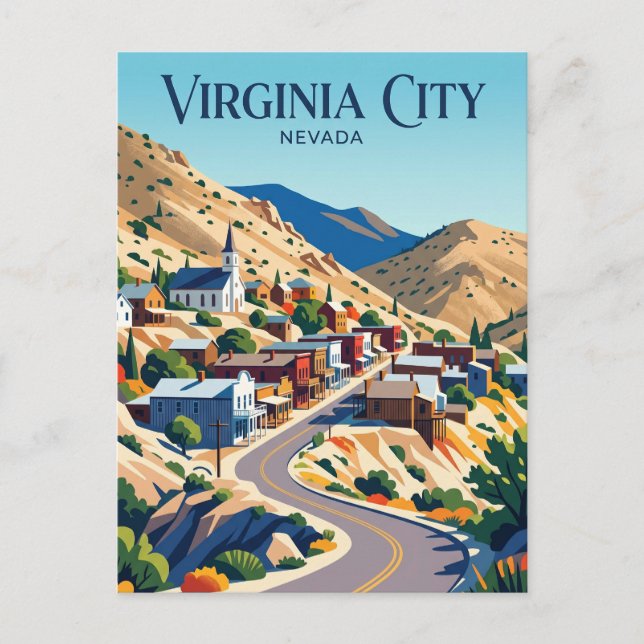 Virginia City USA Postcard (Front)