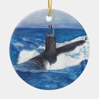 Virginia Class Warriors Submarine Ceramic Ornament