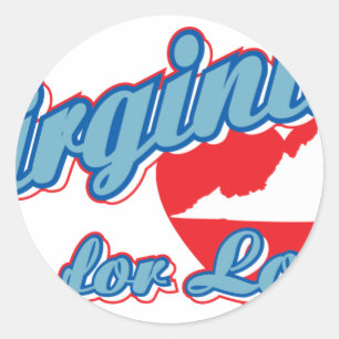 Virginia Classic Round Sticker