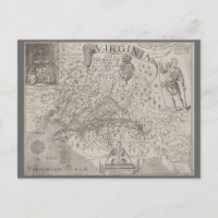 Virginia Colony Antique Map by Capt. John Smith