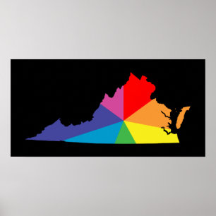 virginia color burst poster