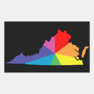 virginia colour burst sticker