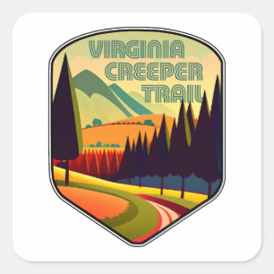 Virginia Creeper Trail Colors Square Sticker