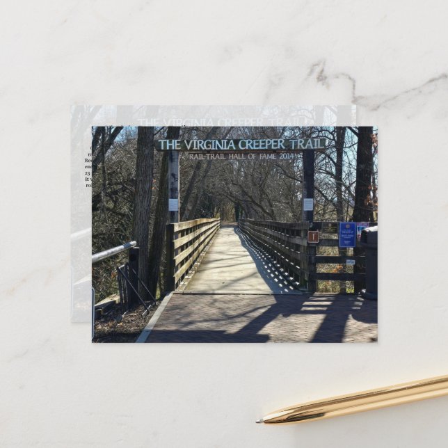 Virginia Creeper Trail Postcard (Front/Back In Situ)