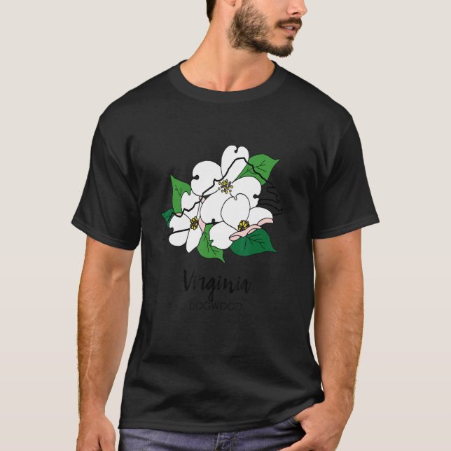 Virginia Dogwood Flower T-Shirt (Front)