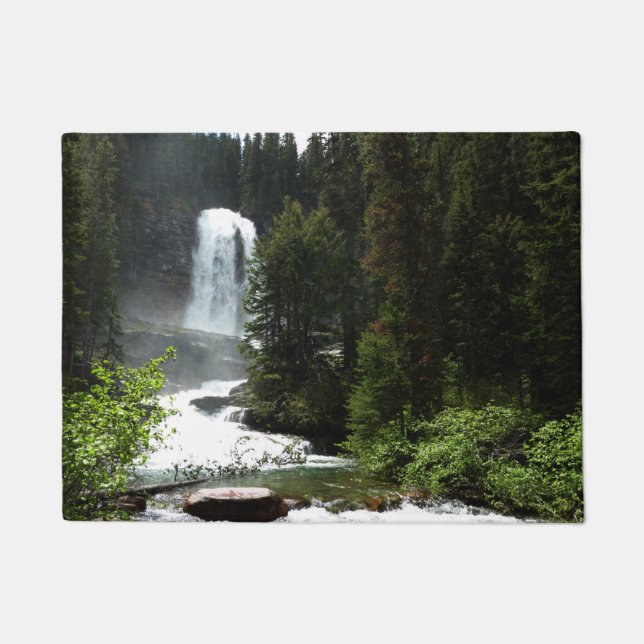 Virginia Falls at Glacier National Park Doormat (Front)