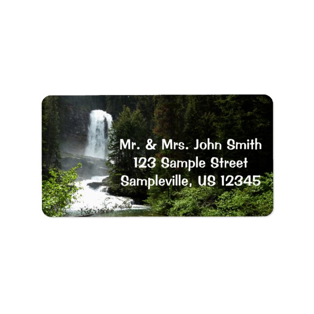 Virginia Falls at Glacier National Park Label (Front)