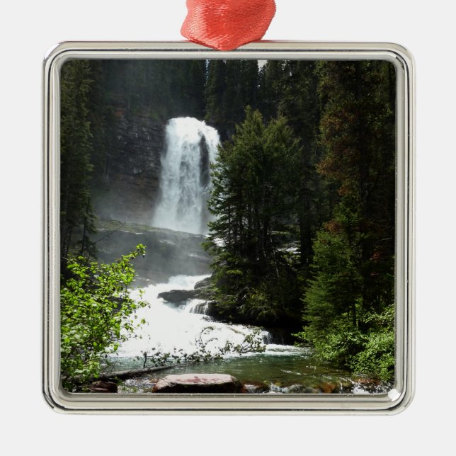 Virginia Falls at Glacier National Park Metal Ornament (Front)