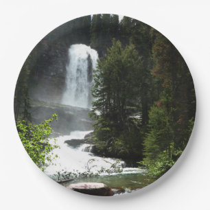 Virginia Falls at Glacier National Park Paper Plate