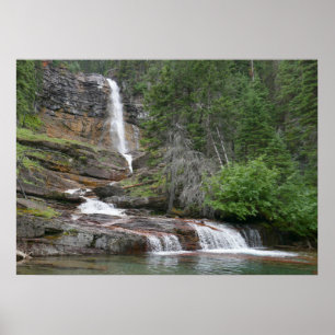 Virginia Falls II at Glacier National Park Poster