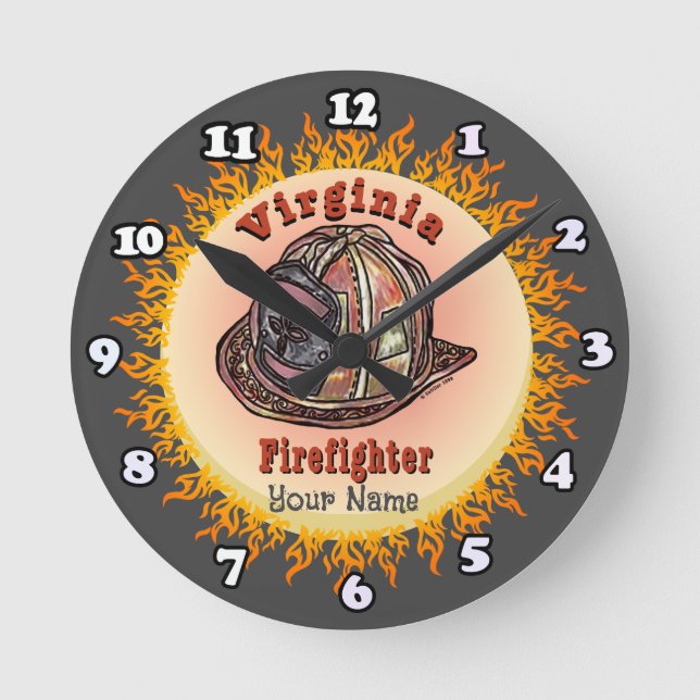 Virginia Firefighter clock (Front)