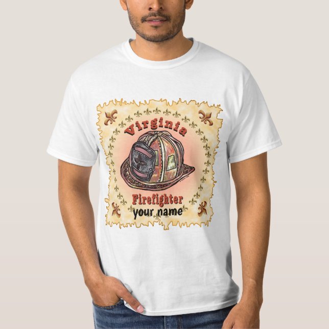 Virginia Firefighter  t-shirt  (Front)