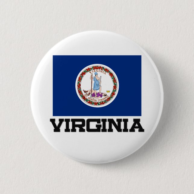 Virginia Flag 2 Inch Round Button (Front)