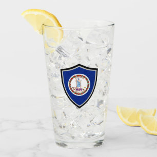 Virginia flag glass