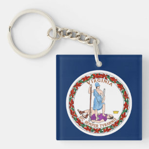 Virginia flag keychain