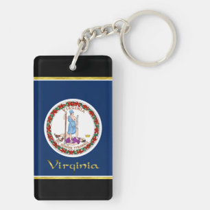Virginia flag keychain