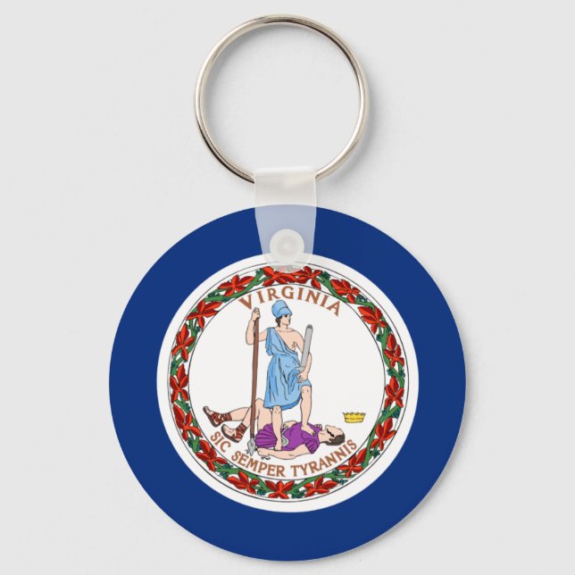 Virginia Flag Keychain (Front)
