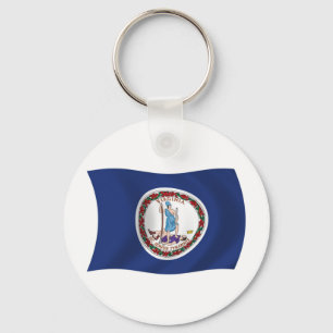 Virginia Flag Keychain