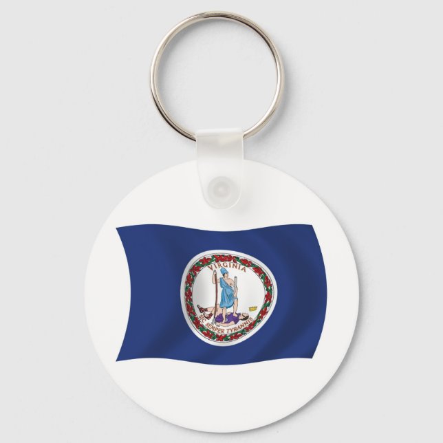 Virginia Flag Keychain (Front)