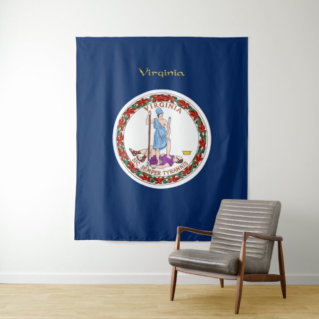 Virginia flag tapestry (In Situ)