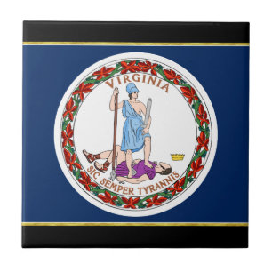 Virginia flag tile