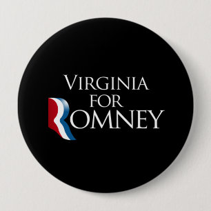 Virginia for Romney -.png 4 Inch Round Button