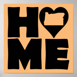 Virginia Home Heart State Poster Sign