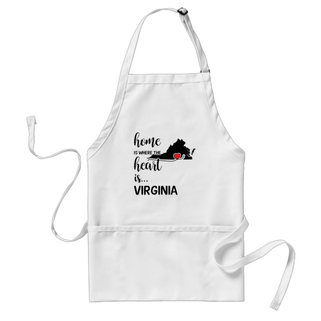 Virginia home is where the heart is standard apron (Front)