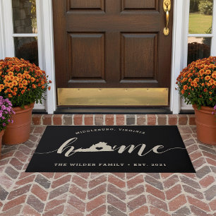 Virginia Home State Personalized Doormat