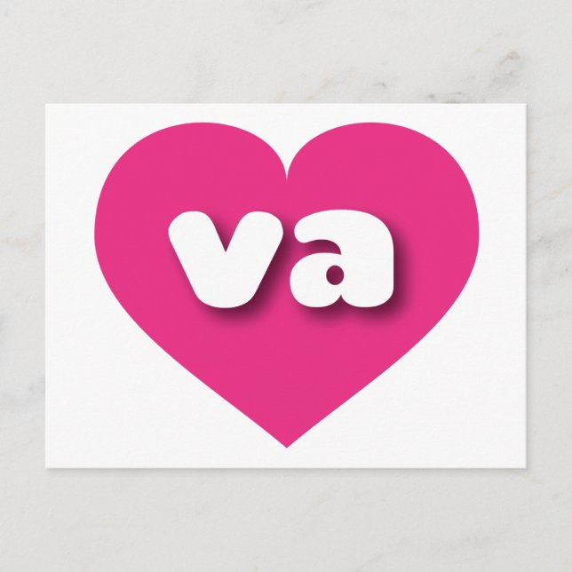 Virginia hot pink heart - I love va Postcard (Front)
