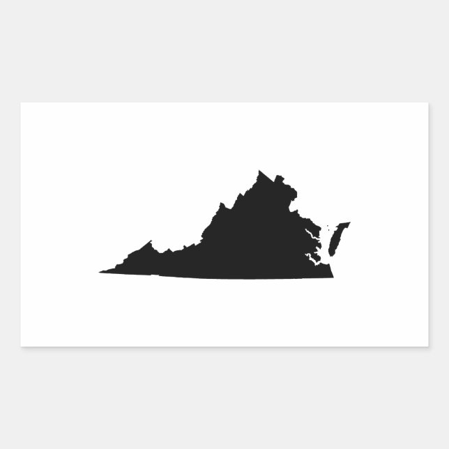 Virginia in Black and White Sticker (Front)