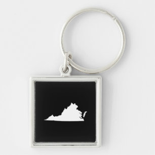 Virginia in White and Black Keychain
