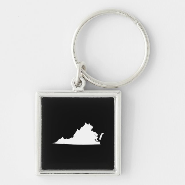 Virginia in White and Black Keychain (Front)